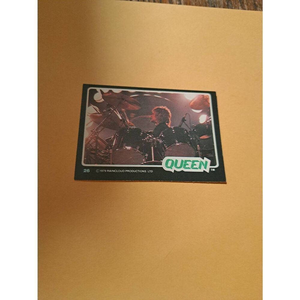 Vintage 1979 Raincloud Productions Queen Trading Card #26 Rock Band Memorabilia